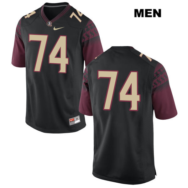 Men's NCAA Nike Florida State Seminoles #74 Derrick Kelly II College No Name Black Stitched Authentic Football Jersey ORU1669EX
